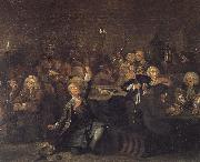 William Hogarth Prodigal son in the casino oil